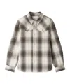 Bonpoint Jared Checked Yoke Shirt In Neutral