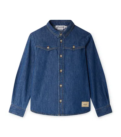 Bonpoint Kids' Jared Denim Shirt In Blue