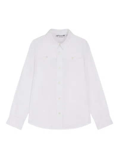 Bonpoint Kids' Jared Pocket-button Shirt In White
