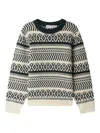 Bonpoint Jasiel Fair Isle-pattern Wool Sweater In Black