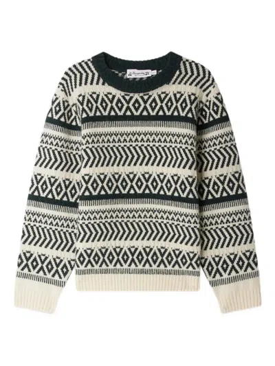 Bonpoint Jasiel Fair Isle-pattern Wool Sweater In Black