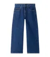 Bonpoint Engraved-button Five-pocket Style Jeans In Blue