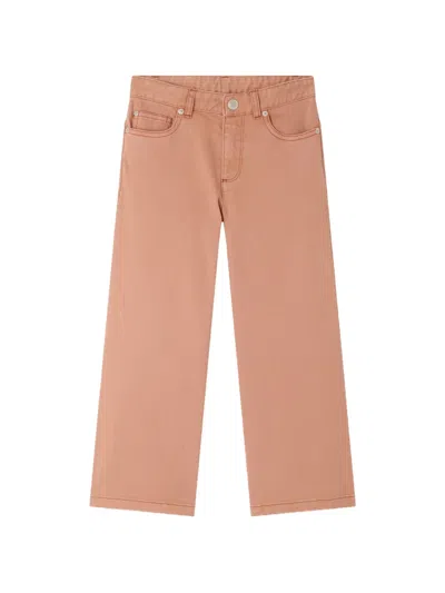 Bonpoint Kids' Jayjay Straight-leg Jeans In Orange