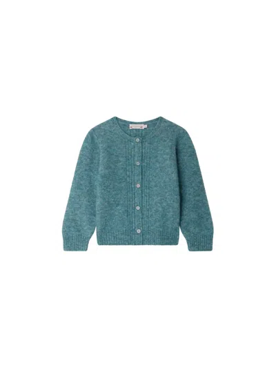 Bonpoint Mini Knit Shirt In Blue