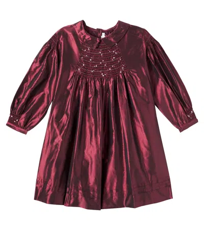 BONPOINT JEANNE EMBELLISHED SILK TAFFETA DRESS