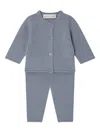 Bonpoint Jeannot Button-front Cashmere Set In Gray