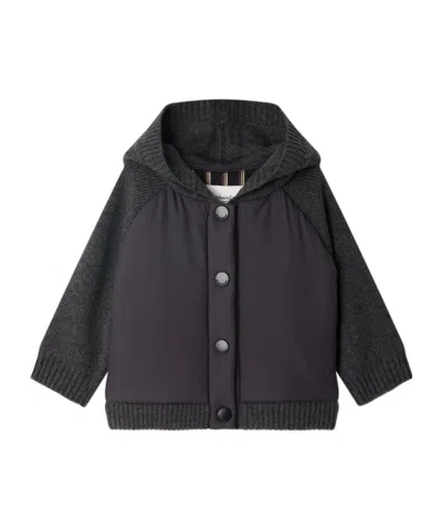 Bonpoint Jepeto Fancy Knit Hooded Jacket In Black