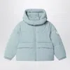 Bonpoint Jessie Pale Green Hooded Down Jacket In Blue