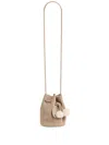 Bonpoint Jessika Drawstring Pom-pom Bucket Bag In Neutral