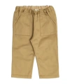 Bonpoint Jeudi Patch-pocket Elastic-waist Trousers In Brown