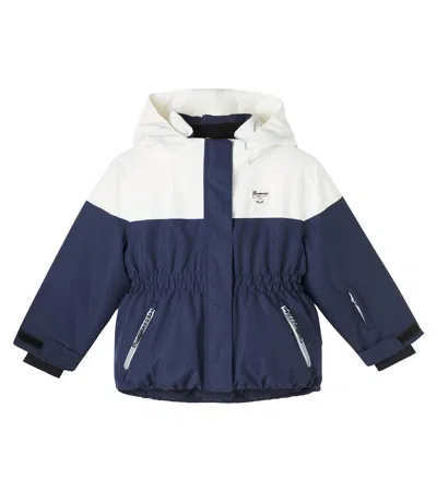 Bonpoint Kids' Jeyna Colorblocked Down Jacket In Blue