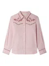 Bonpoint Cotton Embroidered Jiggle Shirt In Pink