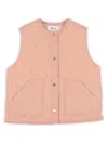 Bonpoint Jilian Quilted Vest In Pink In Neutral