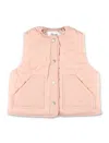 Bonpoint Jilian Quilted Vest In Pink In Pink