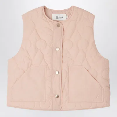 BONPOINT JILIAN QUILTED VEST IN PINK