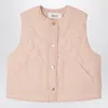 Bonpoint Jilian Quilted Vest In Pink In Brown