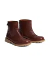 Bonpoint Jimin Leather Brogue Boots In Brown