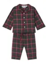 Bonpoint Joan Check-pattern Pajamas Set (set Of Two) In Green