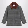 Bonpoint Joao Quilted Wool Coat With Checked Pattern In Multi