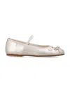 Bonpoint Joie Gold Leather Cat Ballerinas  For Girl In Multi