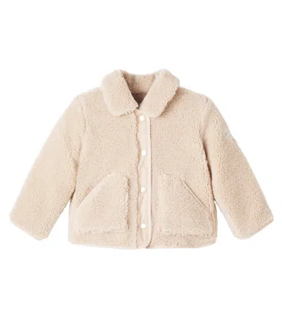 Bonpoint Kids' Joline Faux Shearling Jacket In Neutral