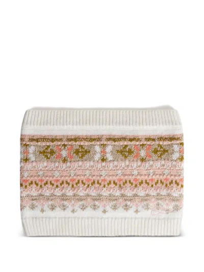 Bonpoint Kids' Jood Fair Isle-knit Snood In Neutrals