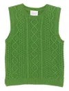 Bonpoint Joony Cashemere Vest In Green