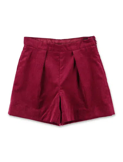 Bonpoint Kids'  Josefina Girls Corduroy Shorts In Burgundy