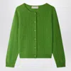 Bonpoint Josiane Cardigan In Green Cashmere In Green
