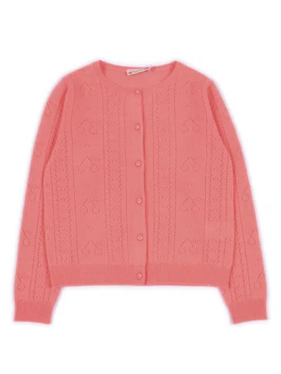Bonpoint Kids' Josiane Cardigan In Pink