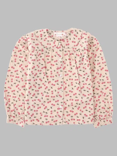 Bonpoint Josseline Girls Organic Cotton Blouse In Neutral
