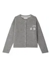 Bonpoint Judicael Cherry-embellished Cardigan In Gray