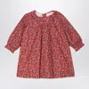 Bonpoint Juju Dress In Red Liberty Fabric In Red