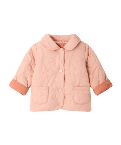 Bonpoint Juno Baby Reversible And Quilted Cherry Jacket In Tea Rose
