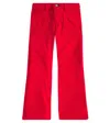 Bonpoint Junon Flared Corduroy Trousers In Red