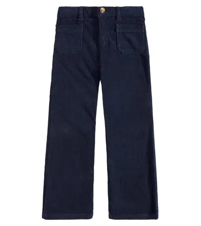 Bonpoint Kids' Junon Cotton Corduroy Pants In Blue