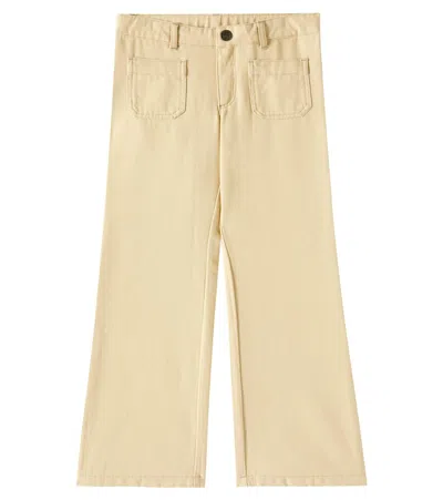 Bonpoint Kids' Junon Cotton Pants In Beige
