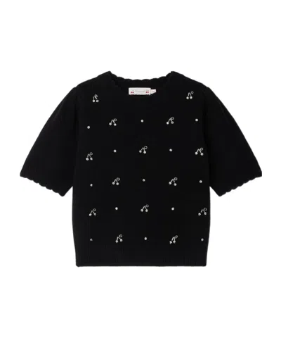 Bonpoint Justine Crystal-embellished Jumper In Black