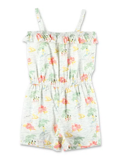 Bonpoint Kid - Agrume Printed Poplin Romper In Multicolor