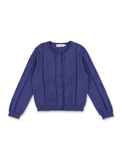 Bonpoint Kids' Cardigan Cherry In Navy