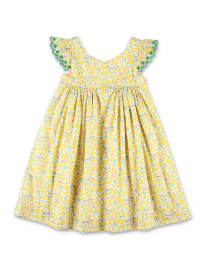 Bonpoint Kids' Dress Flower In Yellow