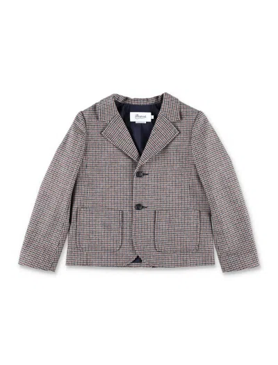 Bonpoint Kid - Gregoir Tweed Jacket In Dove Grey