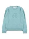 Bonpoint Kid - Jaana Cashmere Sweater With Cherry Detail In Blue