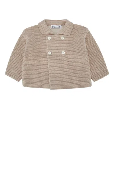Bonpoint Kids Aalya Wool-cotton Knit Vest In Upb Beige