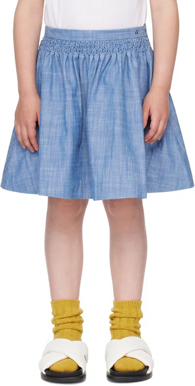 Bonpoint Kids Blue Froufrou Skirt In 015 Bleu
