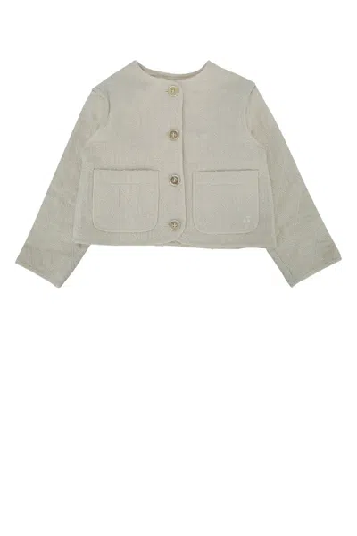 Bonpoint Kids Ecru Cotton-blend Vest