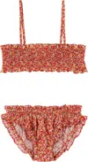 Bonpoint Kids Multicolor Finlay Bikini & Pouch Set In 651a Coquelicot