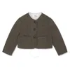 Bonpoint Kids Tabitha Textured Wool Jacket In Brown