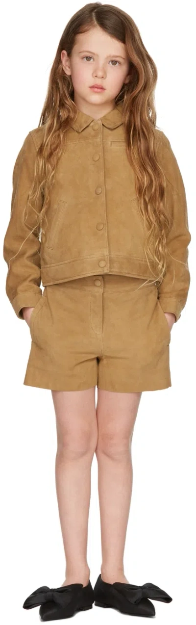 Bonpoint Kids Tan Aniko Shorts In 068a Praline