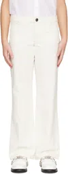 Bonpoint Kids White Junon Jeans In 002 Ablanc Lait